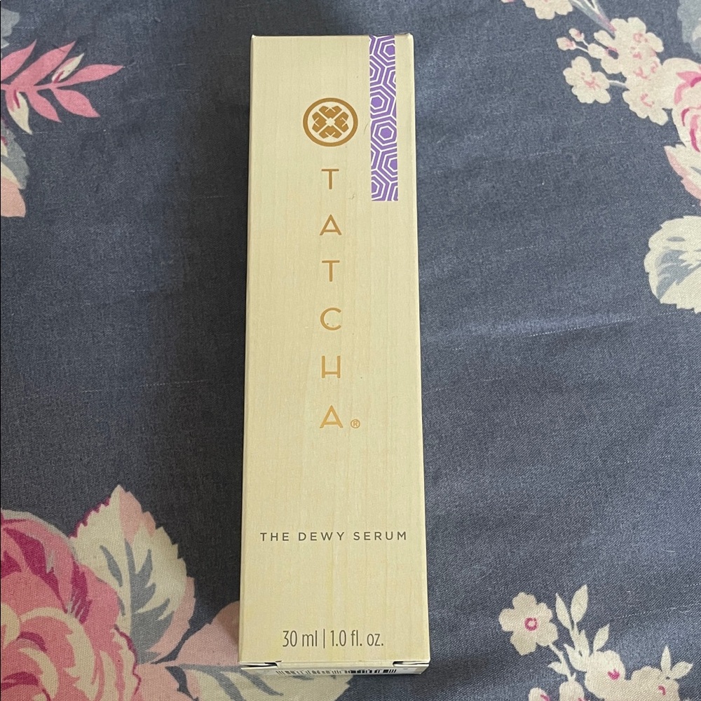 Tatcha The Dewy Serum in Cream and Purple Packaging